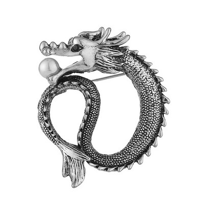 1 tk moodne nööpnõela märk Retro Euroopa ja Ameerika tippklassi meeste ülikonnad Vintage märgiga pross ehted sulamist draakoni toteemi pross