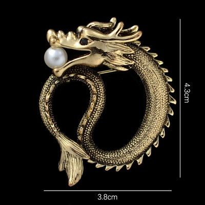 1 tk moodne nööpnõela märk Retro Euroopa ja Ameerika tippklassi meeste ülikonnad Vintage märgiga pross ehted sulamist draakoni toteemi pross