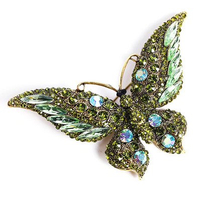 Butterfly pross Luksuslik kristallist nööpnõel, suured prossid naistele peoõhtuks, kivist nööpnõelad, riiete aksessuaarid