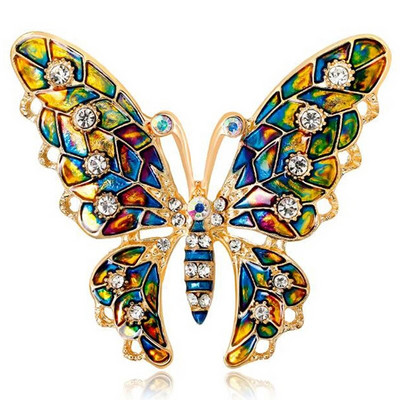 Butterfly pross Luksuslik kristallist nööpnõel, suured prossid naistele peoõhtuks, kivist nööpnõelad, riiete aksessuaarid