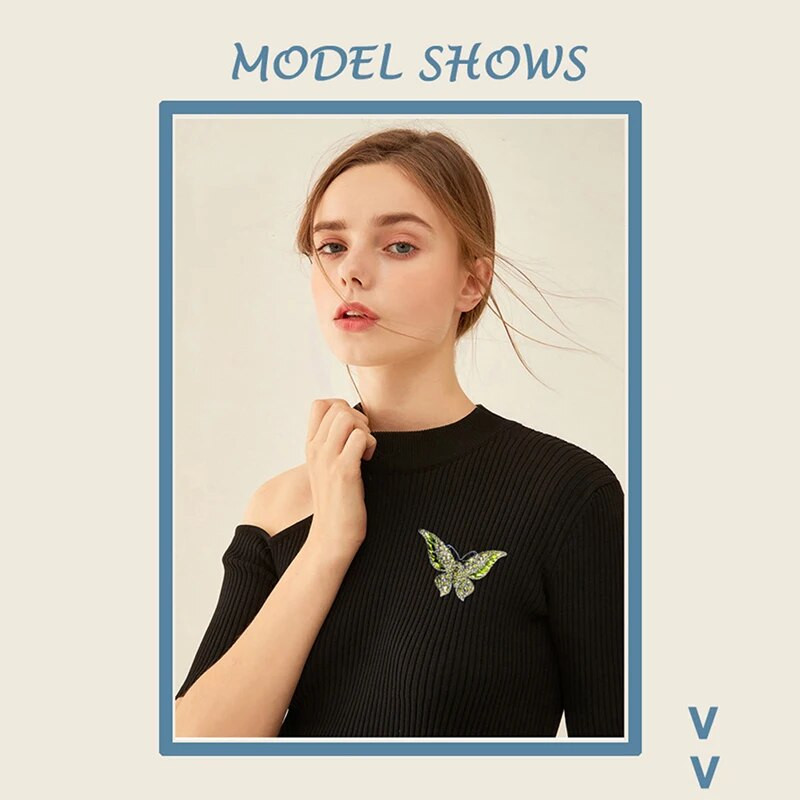 Butterfly pross Luksuslik kristallist nööpnõel, suured prossid naistele peoõhtuks, kivist nööpnõelad, riiete aksessuaarid