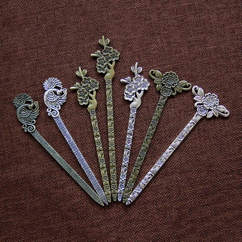 Μόδα μεταλλικά μπαστούνια μαλλιών Vintage φλοράλ φουρκέτες Γαμήλια νύφη πιρούνια μαλλιών για γυναίκες πάρτι Barrette Αξεσουάρ κεφαλής Δώρο