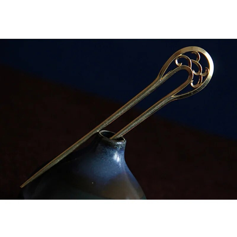 Μόδα μεταλλικά μπαστούνια μαλλιών Vintage φλοράλ φουρκέτες Γαμήλια νύφη πιρούνια μαλλιών για γυναίκες πάρτι Barrette Αξεσουάρ κεφαλής Δώρο