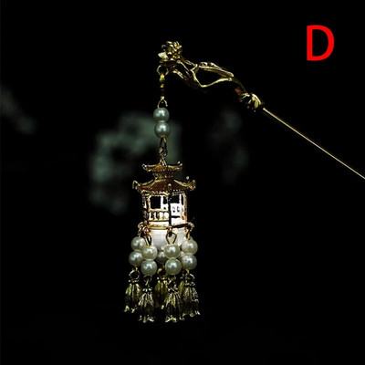 Čínsky palácový lampión, sponky do vlasov, zlaté kovové vlasové tyčinky, vidličky so svetlom, dámske prívesky na šaty Hanfu