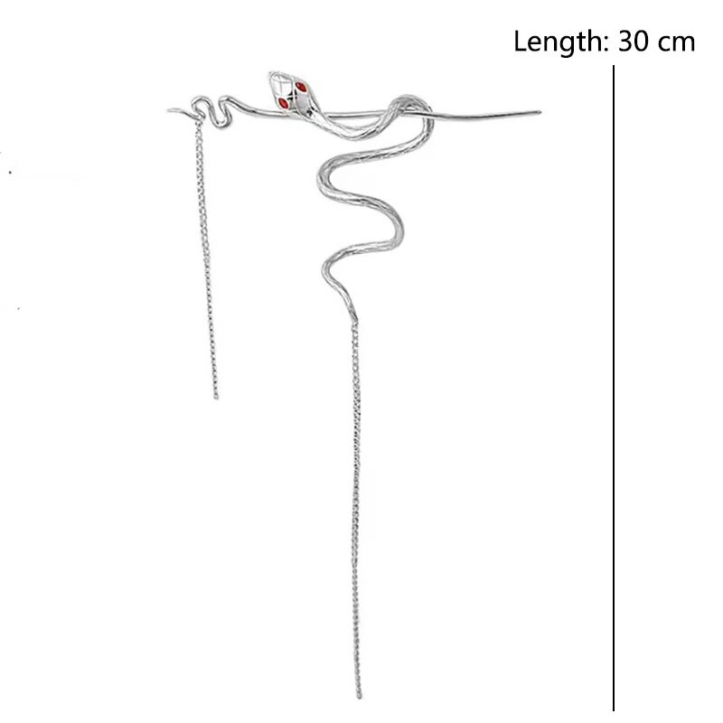 Μαλλιά φουρκέτα ραβδί τυλίγματος σπάγγος στημόνι μακριά φούντα Rhinestone Metal Punk Headwear Αξεσουάρ μαλλιών για γυναίκες Δώρο κοσμήματος