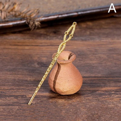 Φυσικό μαύρο σανταλόξυλο φουρκέτες Γυναικεία μπαστούνια μαλλιών για κορίτσια Κλιπ μαλλιών σε σχήμα Chopstick Καρφίτσες ρετρό Stlye κοσμήματα για τα μαλλιά