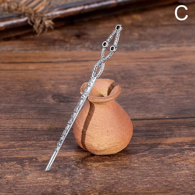 Φυσικό μαύρο σανταλόξυλο φουρκέτες Γυναικεία μπαστούνια μαλλιών για κορίτσια Κλιπ μαλλιών σε σχήμα Chopstick Καρφίτσες ρετρό Stlye κοσμήματα για τα μαλλιά