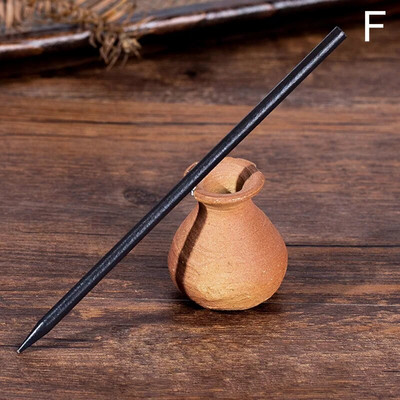 Φυσικό μαύρο σανταλόξυλο φουρκέτες Γυναικεία μπαστούνια μαλλιών για κορίτσια Κλιπ μαλλιών σε σχήμα Chopstick Καρφίτσες ρετρό Stlye κοσμήματα για τα μαλλιά