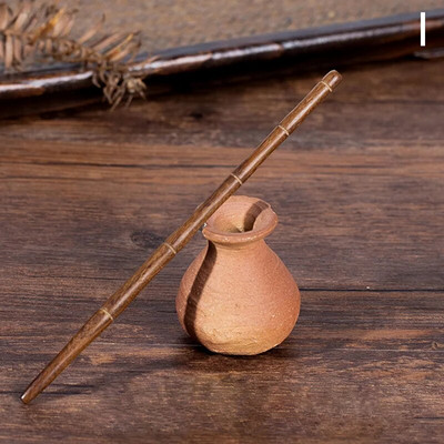 Φυσικό μαύρο σανταλόξυλο φουρκέτες Γυναικεία μπαστούνια μαλλιών για κορίτσια Κλιπ μαλλιών σε σχήμα Chopstick Καρφίτσες ρετρό Stlye κοσμήματα για τα μαλλιά