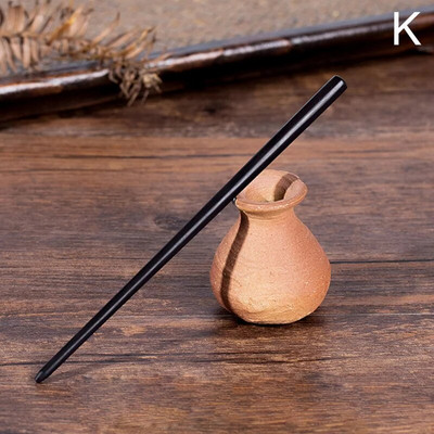 Φυσικό μαύρο σανταλόξυλο φουρκέτες Γυναικεία μπαστούνια μαλλιών για κορίτσια Κλιπ μαλλιών σε σχήμα Chopstick Καρφίτσες ρετρό Stlye κοσμήματα για τα μαλλιά