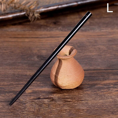 Φυσικό μαύρο σανταλόξυλο φουρκέτες Γυναικεία μπαστούνια μαλλιών για κορίτσια Κλιπ μαλλιών σε σχήμα Chopstick Καρφίτσες ρετρό Stlye κοσμήματα για τα μαλλιά