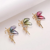 1 tk moesulamist inglihaldjas inkrusteeritud tsirkoonist pross naistele mantel, kivist litrid korsaannõelaga ehted kingitused