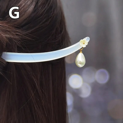 Vintažinio kiniško stiliaus plaukų šakutės plaukų segtukai segtukai acetato plaukų lazdelės perlai karoliukai kutai Step Shake kinų vestuvių papuošalai plaukams