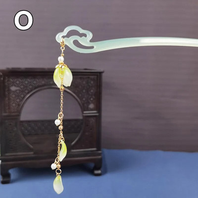 Vintažinio kiniško stiliaus plaukų šakutės plaukų segtukai segtukai acetato plaukų lazdelės perlai karoliukai kutai Step Shake kinų vestuvių papuošalai plaukams