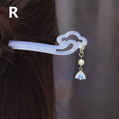 Vintažinio kiniško stiliaus plaukų šakutės plaukų segtukai segtukai acetato plaukų lazdelės perlai karoliukai kutai Step Shake kinų vestuvių papuošalai plaukams