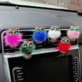 Crystal Owl Car Αποσμητικό αέρα Diamond Villus Owl Car Perfume Air Vent Clip Αξεσουάρ αυτοκινήτου Εσωτερικό Γυναικείο Στολίδι Αρωματοθεραπείας