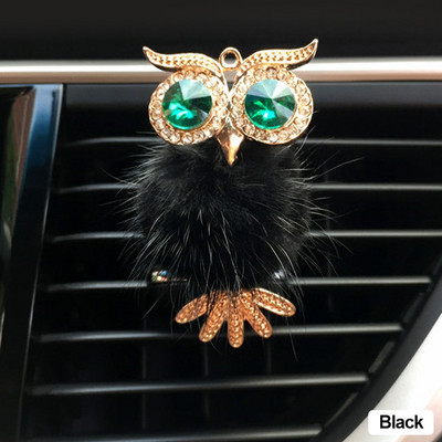 Crystal Owl Car Αποσμητικό αέρα Diamond Villus Owl Car Perfume Air Vent Clip Αξεσουάρ αυτοκινήτου Εσωτερικό Γυναικείο Στολίδι Αρωματοθεραπείας
