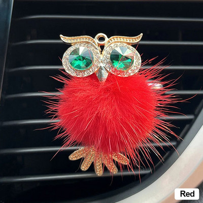 Crystal Owl Car Αποσμητικό αέρα Diamond Villus Owl Car Perfume Air Vent Clip Αξεσουάρ αυτοκινήτου Εσωτερικό Γυναικείο Στολίδι Αρωματοθεραπείας