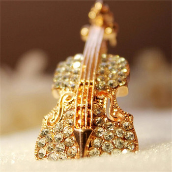 Модни дамски игли Пънк индивидуални брошки Кристални кристали Цигулка Брошки Игли Бижута Аксесоари Брошка