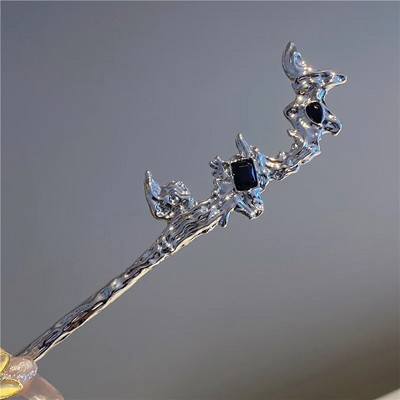 Mados drugelio plaukų lazdelės moterims Metaliniai plaukų segtukai Minimalistiniai nereguliarūs mergaičių plaukų segtukai plaukų kuodelių formavimo galvos apdangalai