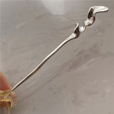 Mados drugelio plaukų lazdelės moterims Metaliniai plaukų segtukai Minimalistiniai nereguliarūs mergaičių plaukų segtukai plaukų kuodelių formavimo galvos apdangalai