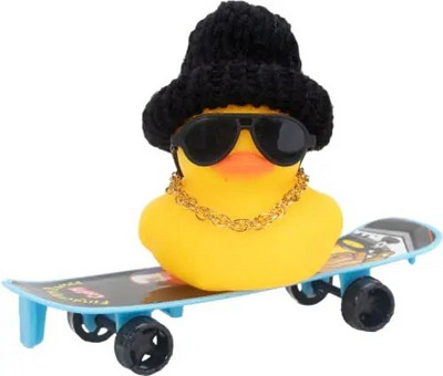 Miniauto kummipardid, kummipardi autokaunistus armatuurlaua autodekoratsioon koos minitooli, mütsi, kaelakee ja päikeseprillidega