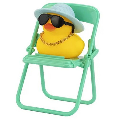 Miniauto kummipardid, kummipardi autokaunistus armatuurlaua autodekoratsioon koos minitooli, mütsi, kaelakee ja päikeseprillidega