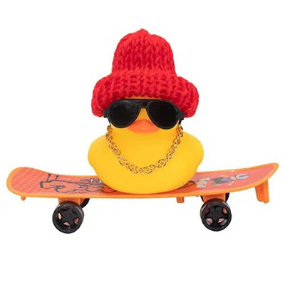 Miniauto kummipardid, kummipardi autokaunistus armatuurlaua autodekoratsioon koos minitooli, mütsi, kaelakee ja päikeseprillidega