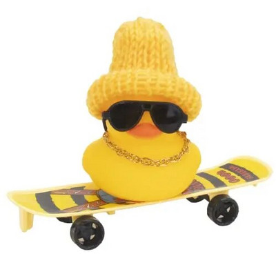 Miniauto kummipardid, kummipardi autokaunistus armatuurlaua autodekoratsioon koos minitooli, mütsi, kaelakee ja päikeseprillidega