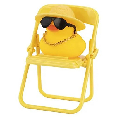 Miniauto kummipardid, kummipardi autokaunistus armatuurlaua autodekoratsioon koos minitooli, mütsi, kaelakee ja päikeseprillidega