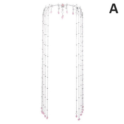 Haldjas pikk tutiga loor Juuksekaunistused Otsmikukett Näokardin Retro luksuslik kristallist jõulupeakate Naiste juuste aksessuaarid