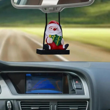Аксесоари за огледало за обратно виждане на кола Дядо Коледа Люлка Висулка Талисман Декор за огледало за обратно виждане Коледни интериорни аксесоари на автомобил
