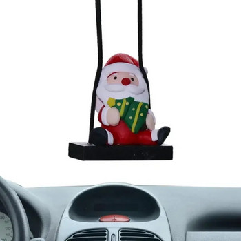 Аксесоари за огледало за обратно виждане на кола Дядо Коледа Люлка Висулка Талисман Декор за огледало за обратно виждане Коледни интериорни аксесоари на автомобил