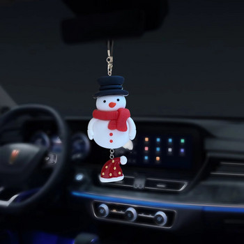 Коледна украса висулка анимационен елен снежен човек декорация на огледало за обратно виждане на кола висулка интериор на кола украса на кола
