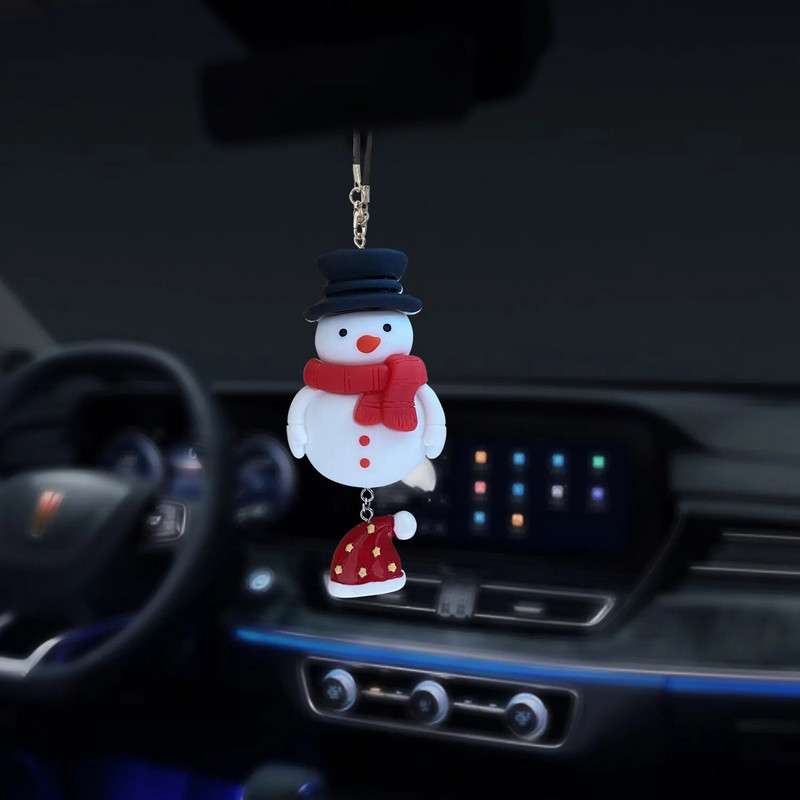 Jõulukaunistused ripats multikas põhjapõder lumememm auto tahavaatepeegli kaunistus ripats auto sisekujundus