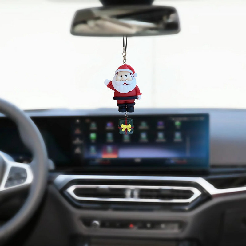 Jõulukaunistused ripats multikas põhjapõder lumememm auto tahavaatepeegli kaunistus ripats auto sisekujundus