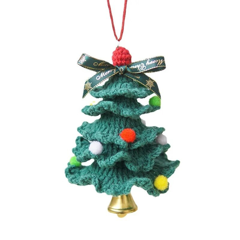 Jauks tamborēts Ziemassvētku eglītes automašīnas kulons, Ziemassvētku eglītes tamborējums automašīnu dekorēšanai, automašīnas rotājums aizmugurējā skata spoguļa piekārtiem piederumiem