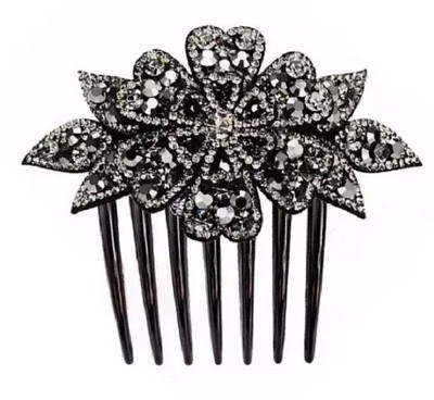 Vintage Flower Crystal Juukseklambrid Mood Hair Maker Bun Juuksekammid Plastikust läikiv juuksenõel naistele Pulmajuukseaksessuaarid Kingitus