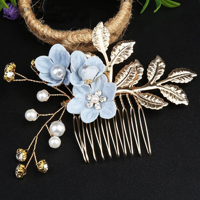 Vintage Flower Crystal Juukseklambrid Mood Hair Maker Bun Juuksekammid Plastikust läikiv juuksenõel naistele Pulmajuukseaksessuaarid Kingitus