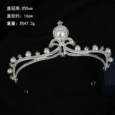 Kroonilehed Vesipiisa tiaara pulmaaksessuaarid Naiste kunstkivist peo-printsess päkapiku tiaara aksessuaarid