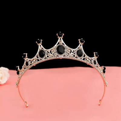 Kroonilehed Vesipiisa tiaara pulmaaksessuaarid Naiste kunstkivist peo-printsess päkapiku tiaara aksessuaarid