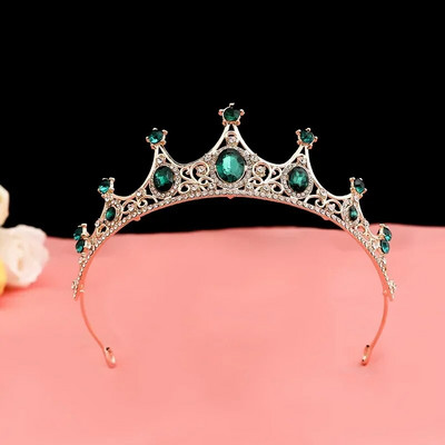 Kroonilehed Vesipiisa tiaara pulmaaksessuaarid Naiste kunstkivist peo-printsess päkapiku tiaara aksessuaarid