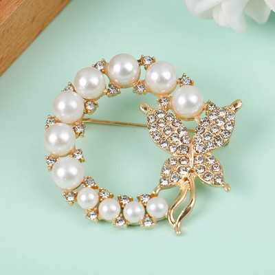 4Styles Γυναικεία Μόδα Κοσμήματα Bauhinia Κρυστάλλινη καρφίτσα Καρφίτσα για Κασκόλ Αξεσουάρ Ρούχων Πόρπης Λουλούδια Καρφίτσες από οπάλιο