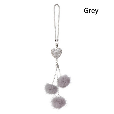 Autode rippuvad kaunistused Crystal Heart tahavaatepeegli kaunistused Teemant Blingi tarvikud naistele Autode sisustustarbed