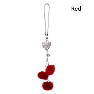 Autode rippuvad kaunistused Crystal Heart tahavaatepeegli kaunistused Teemant Blingi tarvikud naistele Autode sisustustarbed