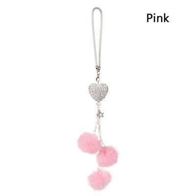 Autode rippuvad kaunistused Crystal Heart tahavaatepeegli kaunistused Teemant Blingi tarvikud naistele Autode sisustustarbed