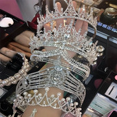 Elegantsed pruudikroonid ja tiaarad Peapael Peapael Pruudi kristallkroon Pulmapidu Naine Mood Juukseaksessuaarid Ehted