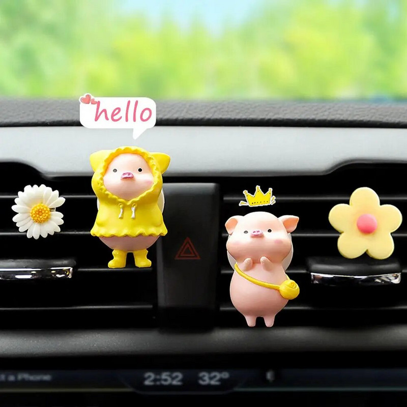 Cute Pig Διακοσμητικά Αυτοκινήτου Αποσμητικό Χώρου Κλιματισμός Έξοδος Διακόσμηση Αξεσουάρ αυτοκινήτου Εσωτερικό Αυτοκίνητο Αρωματοθεραπεία Κλιπ αρώματος