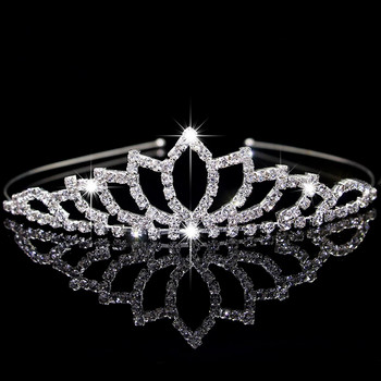 AINAMEISI Exquisite Bride Crystal Love Dress Female Children Birthday Party Wedding Prom Crown Headdress Аксесоари