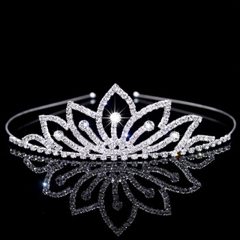 AINAMEISI Exquisite Bride Crystal Love Dress Female Children Birthday Party Wedding Prom Crown Headdress Аксесоари